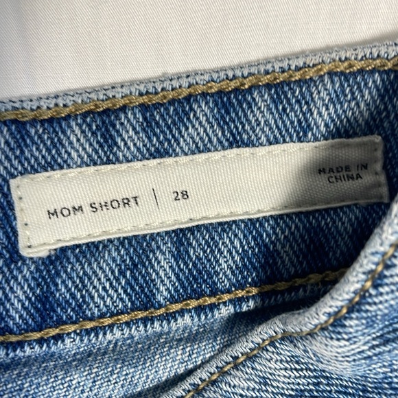 Pacsun Jeans Shorts Womens Size 28 Cuffed Denim Shorts Mom High Rise Cotton - Picture 5 of 6